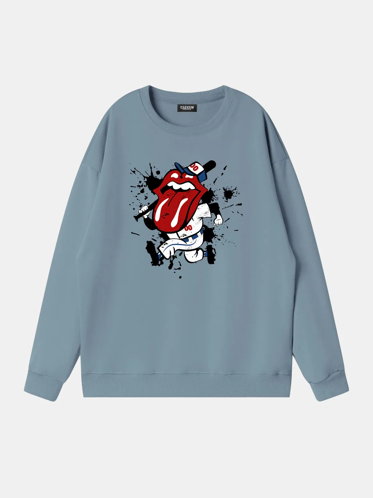 Rolling Stones Baseball Player Graphic Sweatshirt sold by Eleven Oasis product image thumbnail 3
