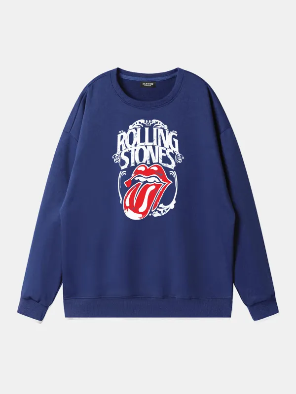 Rolling Stones Classic Tongue Logo Sweatshirt sold by Eleven Oasis