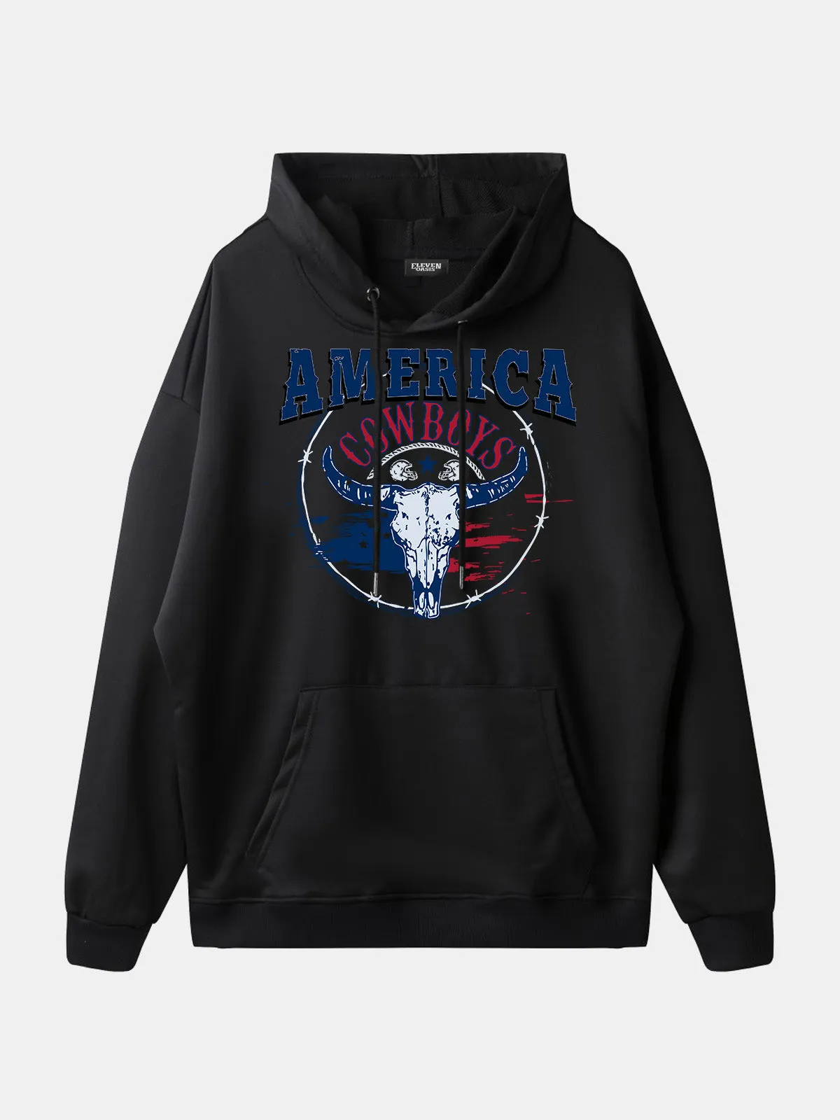 America Cowboys Skull Graphic Hoodie sold by Eleven Oasis product image thumbnail 3