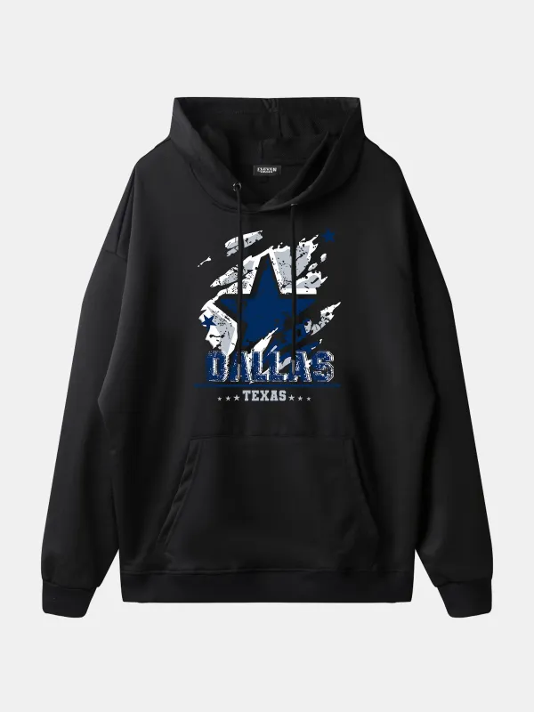 Dallas Texas Football Star Graphic Hoodie sold by Eleven Oasis