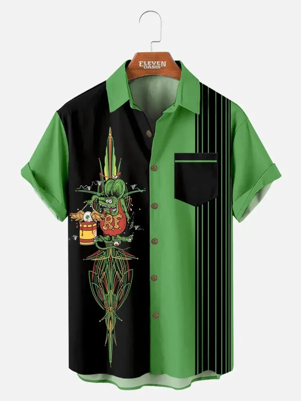 Men's Rat Fink Vintage Car Short Sleeve Shirt sold by Eleven Oasis