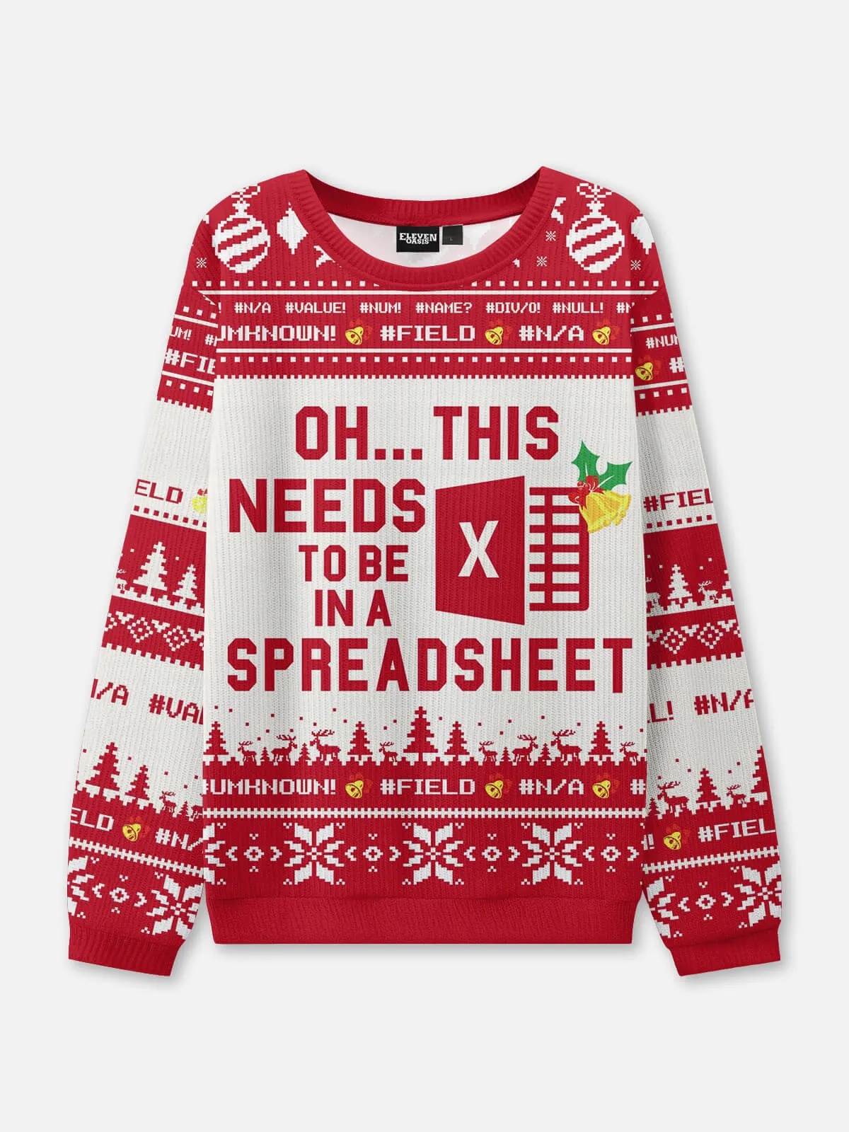 Needs to Be in an Excel Spreadsheet Ugly Christmas Sweater sold by Eleven Oasis product image thumbnail 2