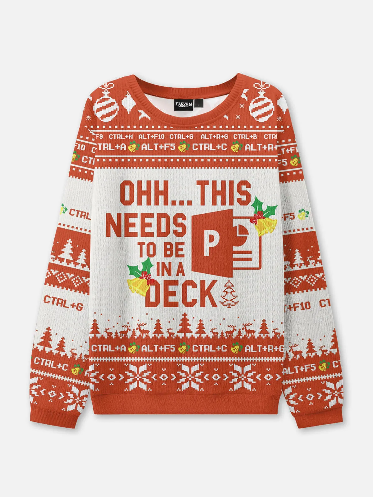 This Needs to Be in a Deck Ugly Christmas Sweater sold by Eleven Oasis