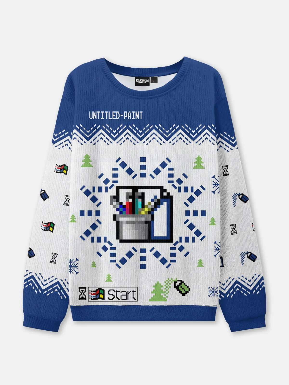 Retro Paint Program Ugly Christmas Sweater sold by Eleven Oasis