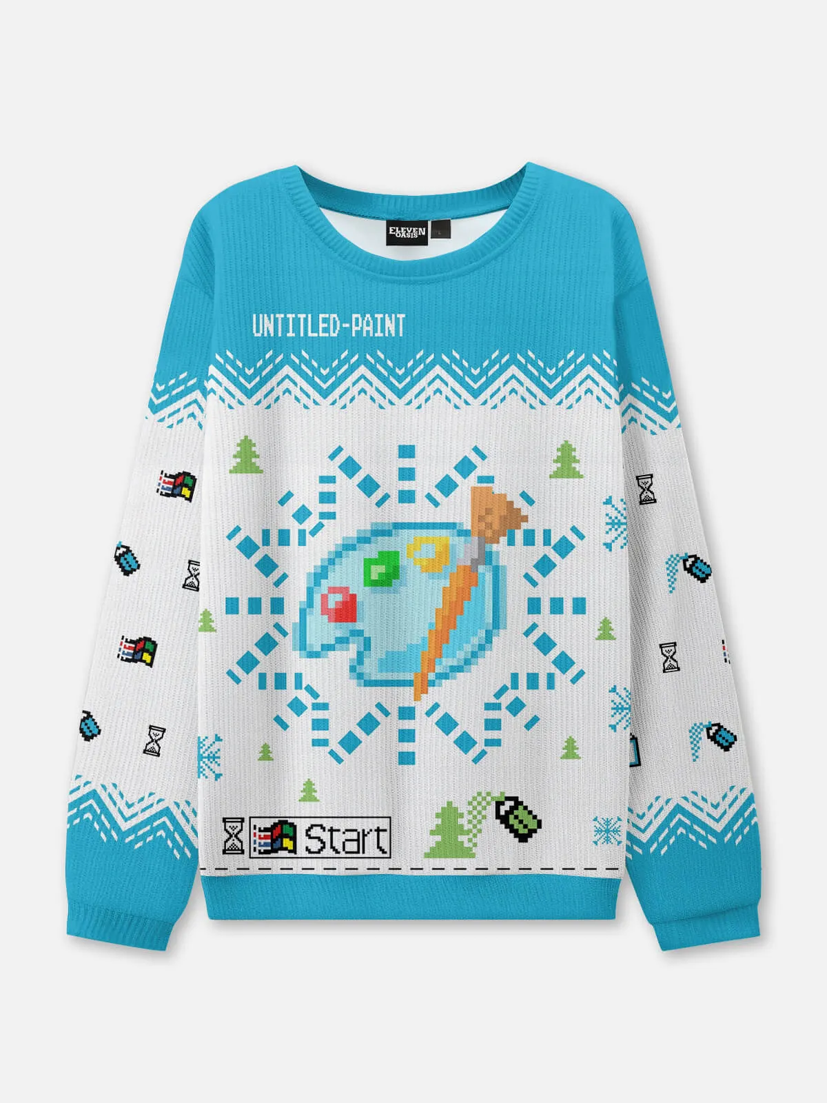 Retro Paint Program Ugly Christmas Sweater sold by Eleven Oasis product image thumbnail 2