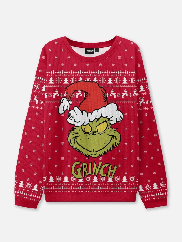 Classic Mischievous Grinch Ugly Christmas Sweater sold by Eleven Oasis