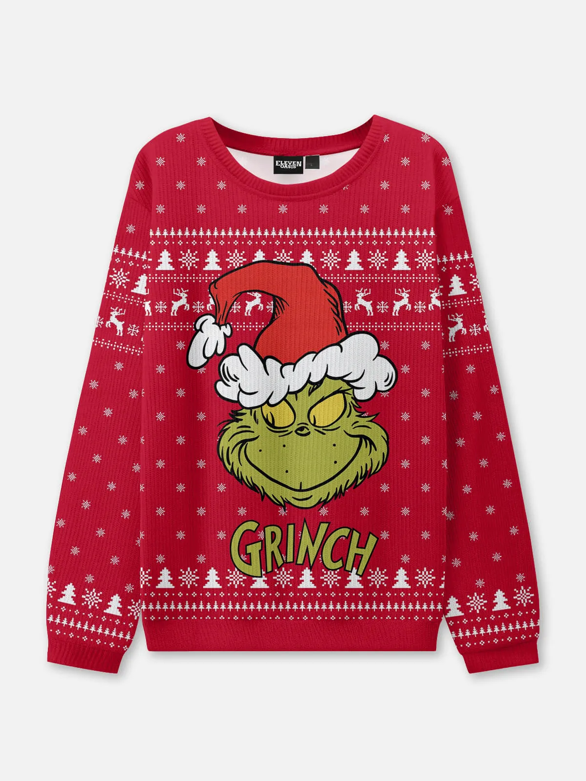 Classic Mischievous Grinch Ugly Christmas Sweatshirt sold by Eleven Oasis