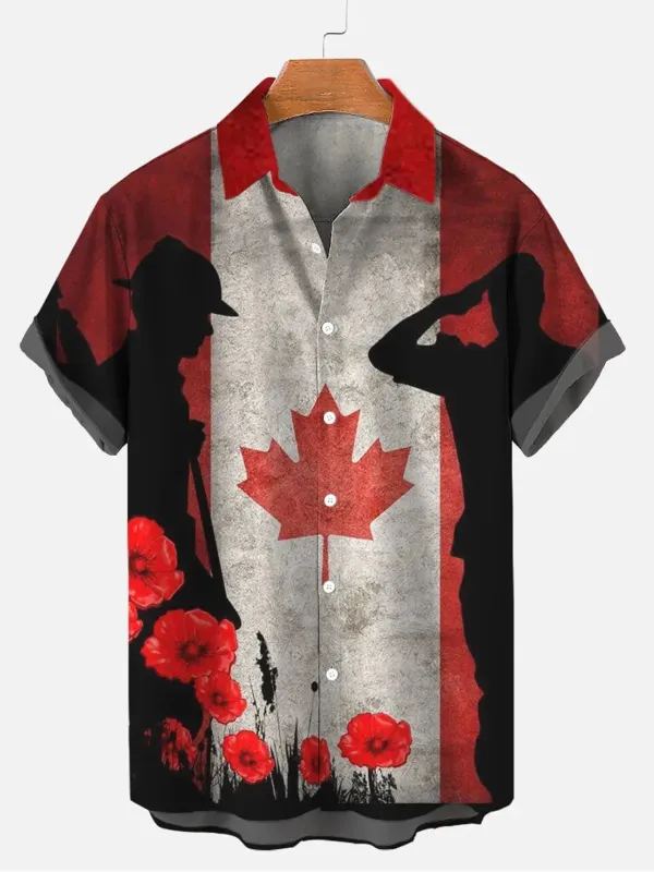 Flower Men's Short Sleeve Shirt sold by Eleven Oasis