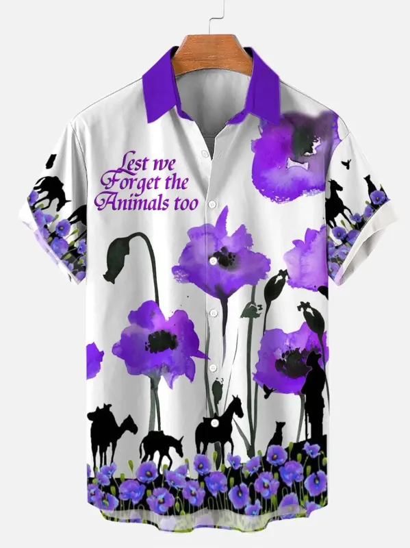 Flower Men's Short Sleeve Shirt sold by Eleven Oasis