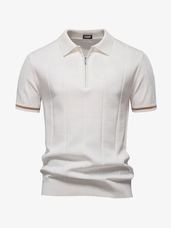 Men's Refined Slim Polo Knit Short Sleeve Shirt sold by Eleven Oasis