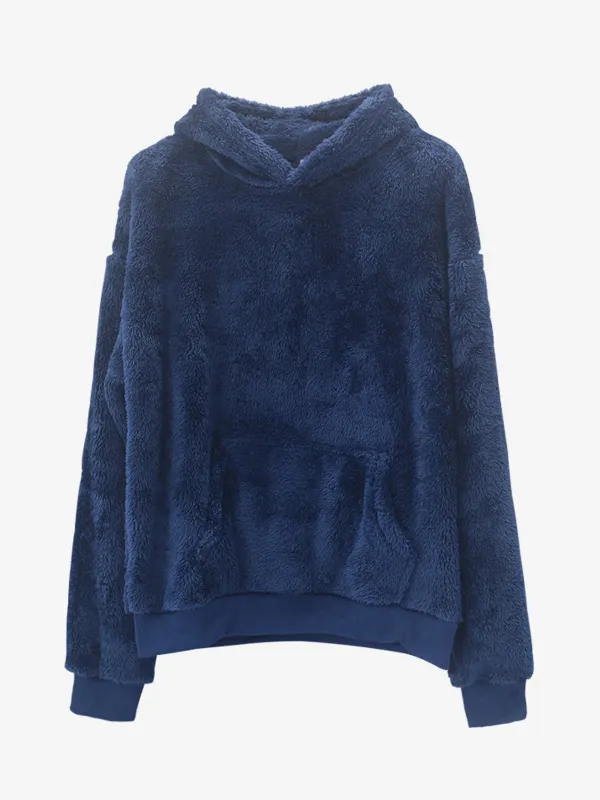 Men's Plush Sherpa Fleece Hoodie sold by Eleven Oasis