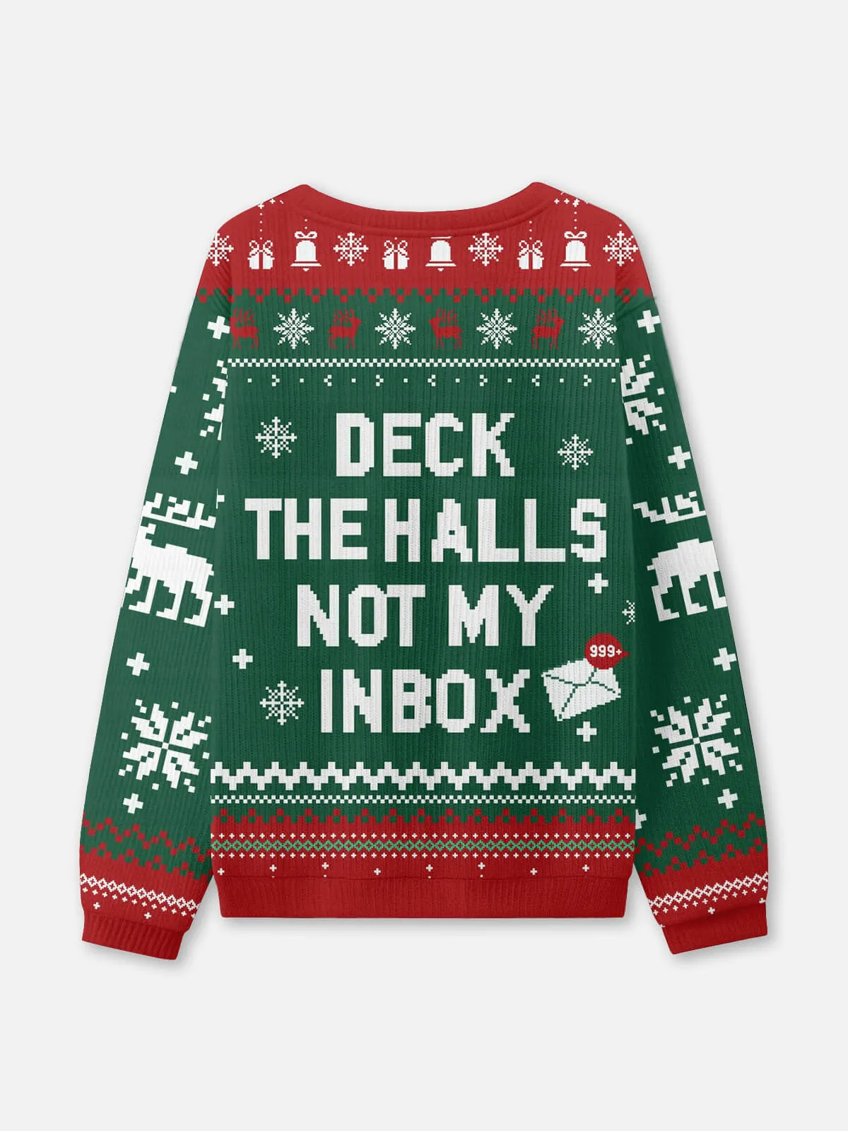 Deck The Halls Not My Inbox Ugly Christmas Sweater sold by Eleven Oasis product image thumbnail 2