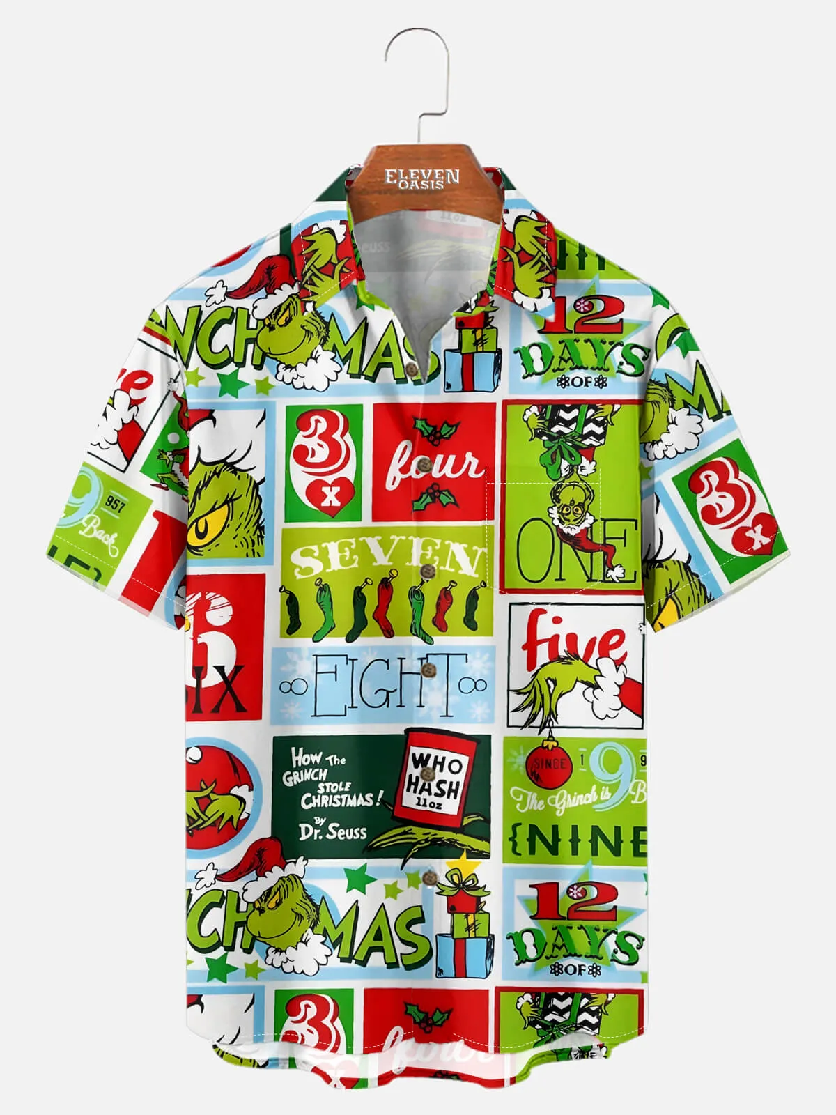 Men's Grinch Countdown Christmas Short Sleeve Shirt sold by Eleven Oasis