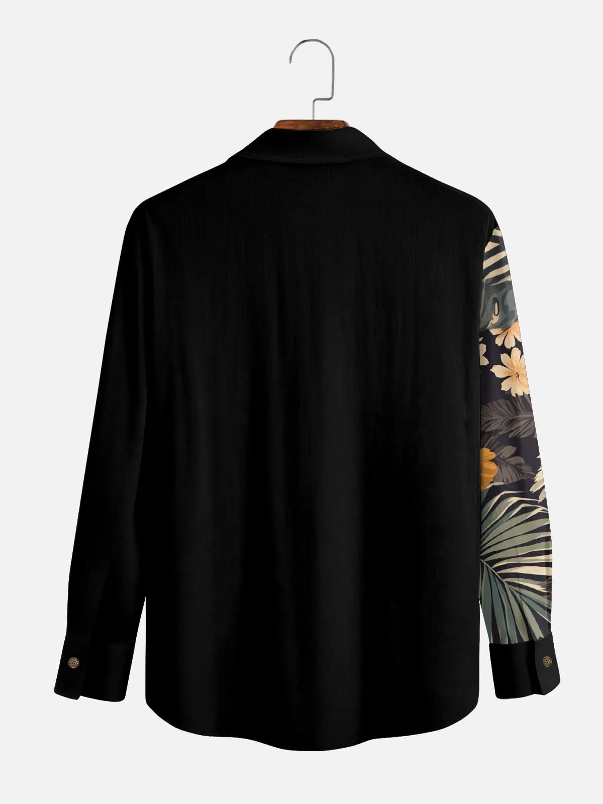 Men's Split Floral Paradise Long Sleeve Shirt sold by Eleven Oasis product image thumbnail 4