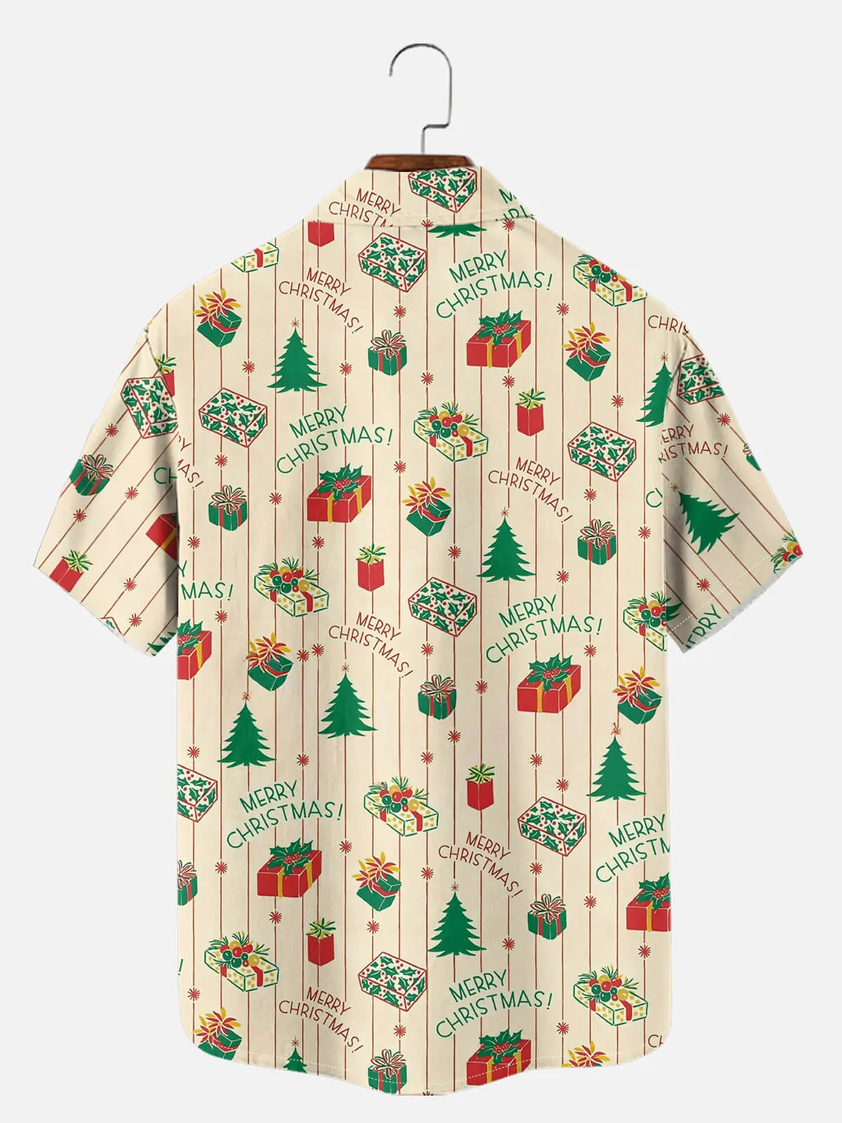 Men's Christmas Gifts and Trees All Over Print Short Sleeve Shirt sold by Eleven Oasis product image thumbnail 3