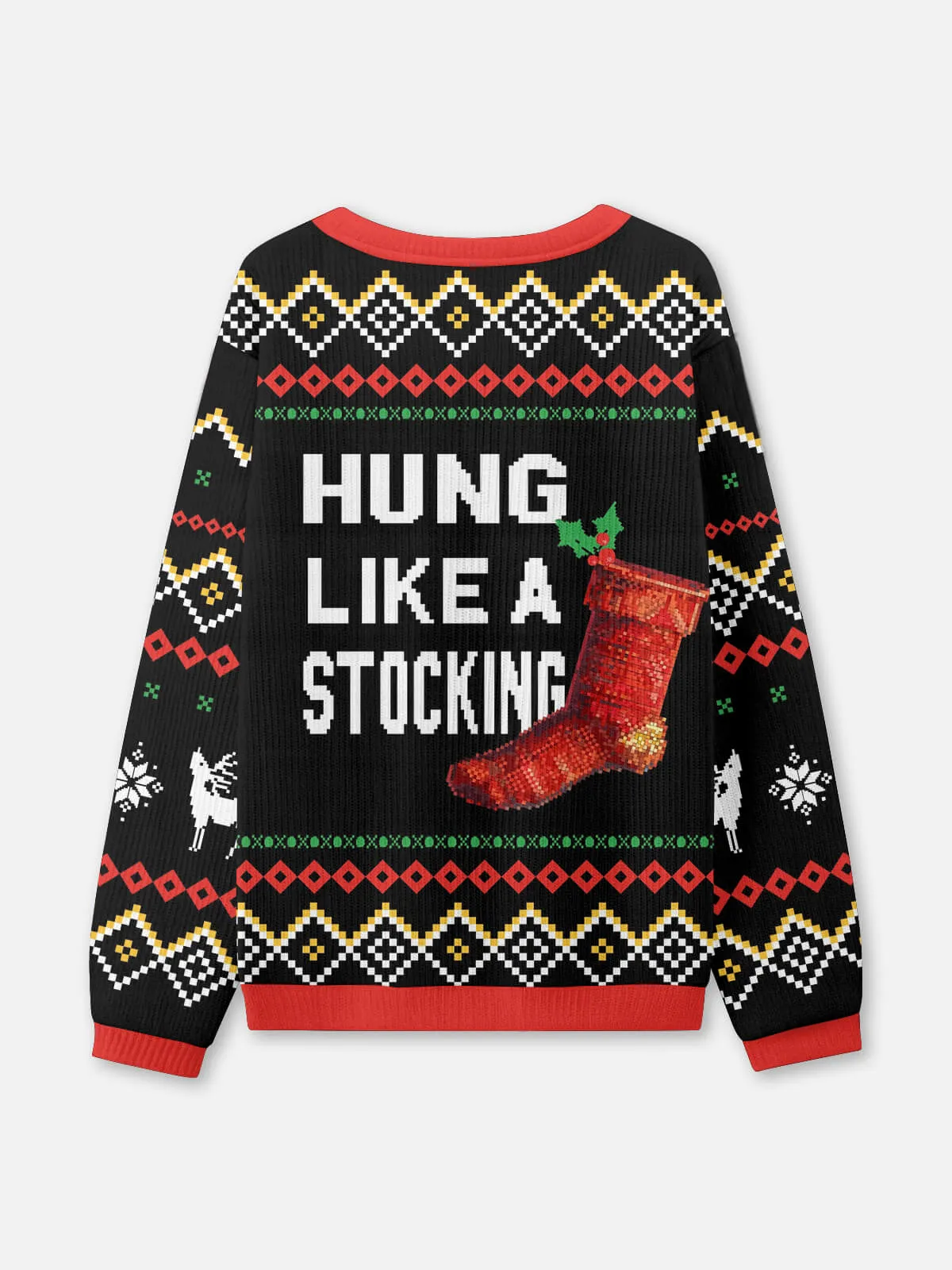 Hung Like a Stocking Ugly Christmas Sweater sold by Eleven Oasis product image thumbnail 3