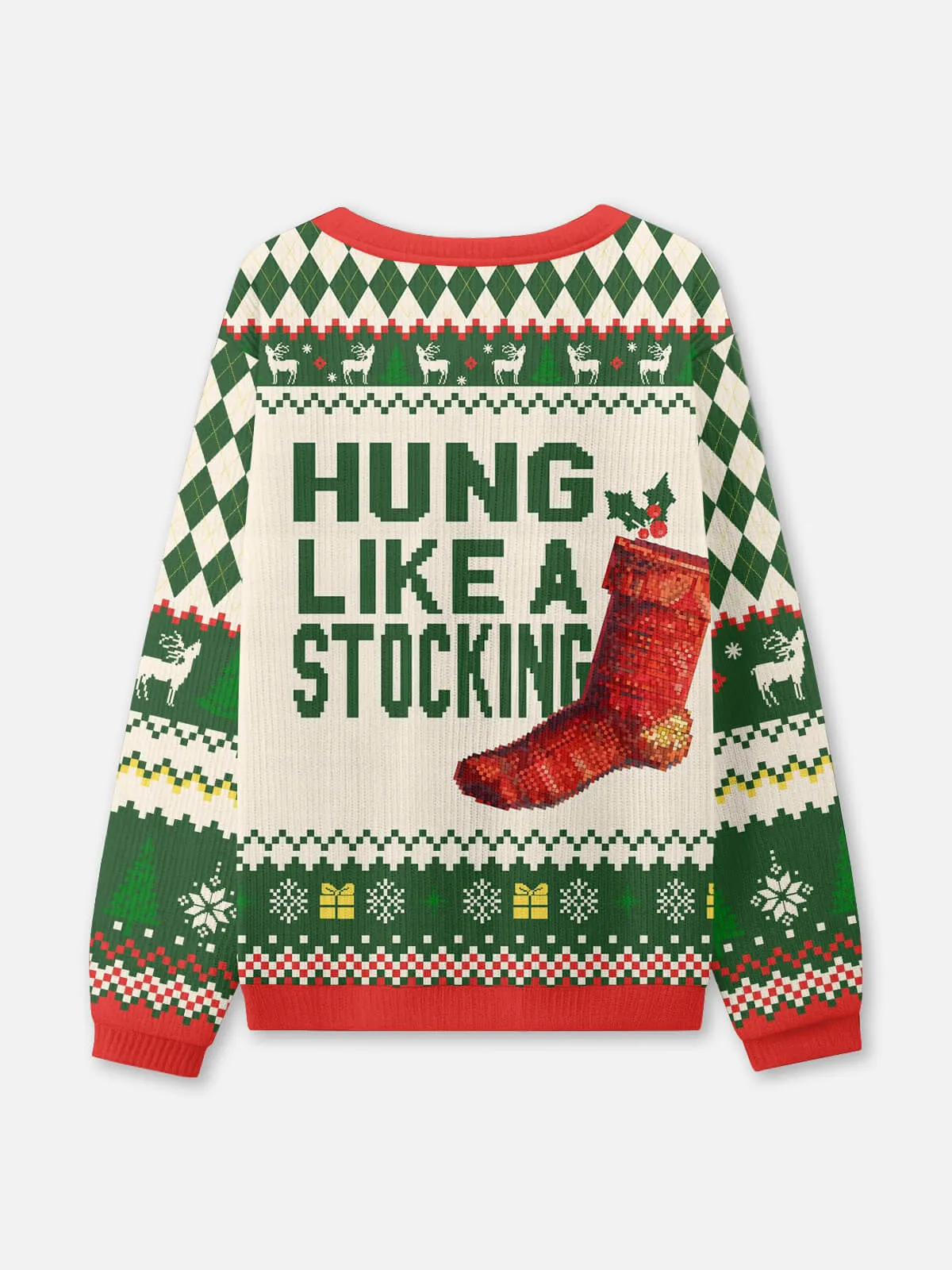 Hung Like a Stocking Ugly Christmas Sweater sold by Eleven Oasis product image thumbnail 4