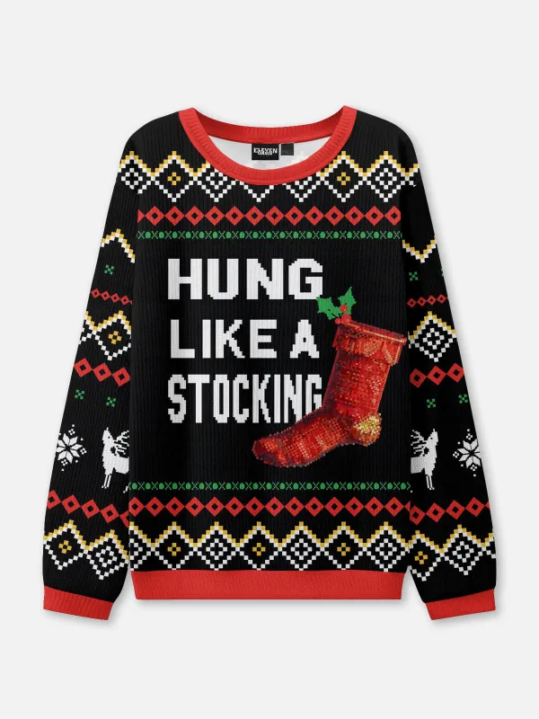 Hung Like a Stocking Ugly Christmas Sweater sold by Eleven Oasis