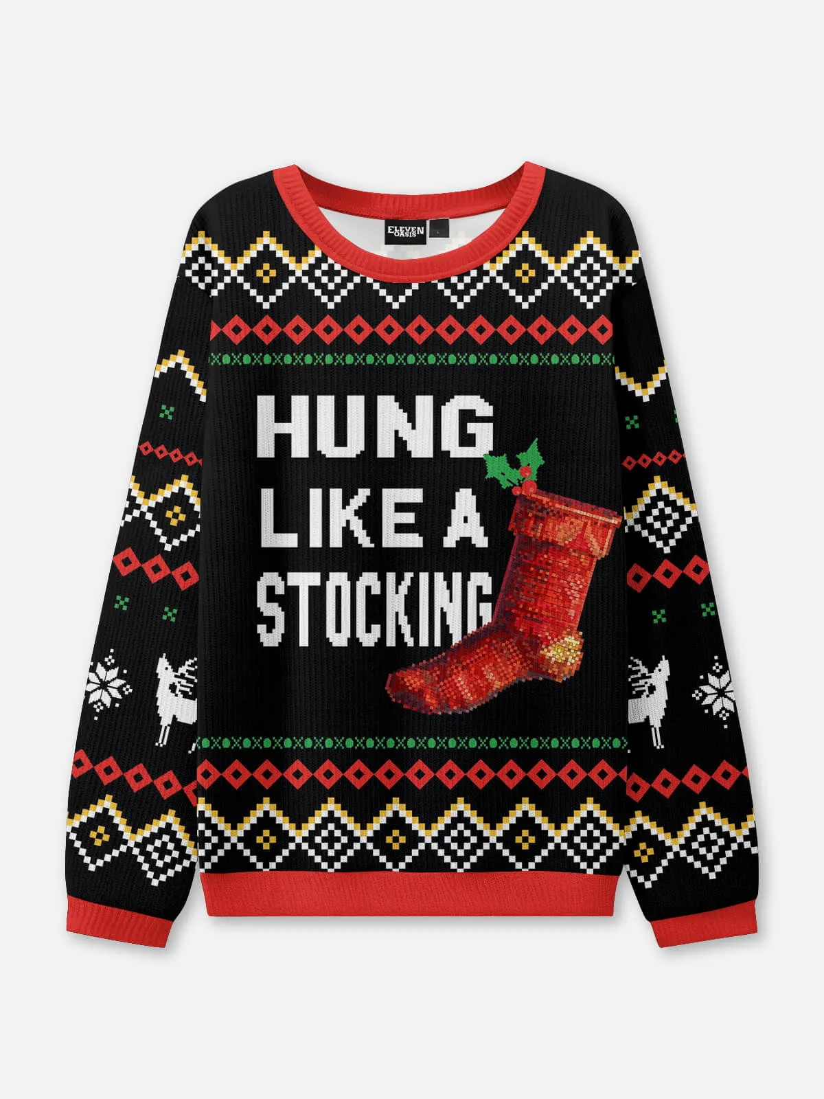 Hung Like a Stocking Ugly Christmas Sweater sold by Eleven Oasis