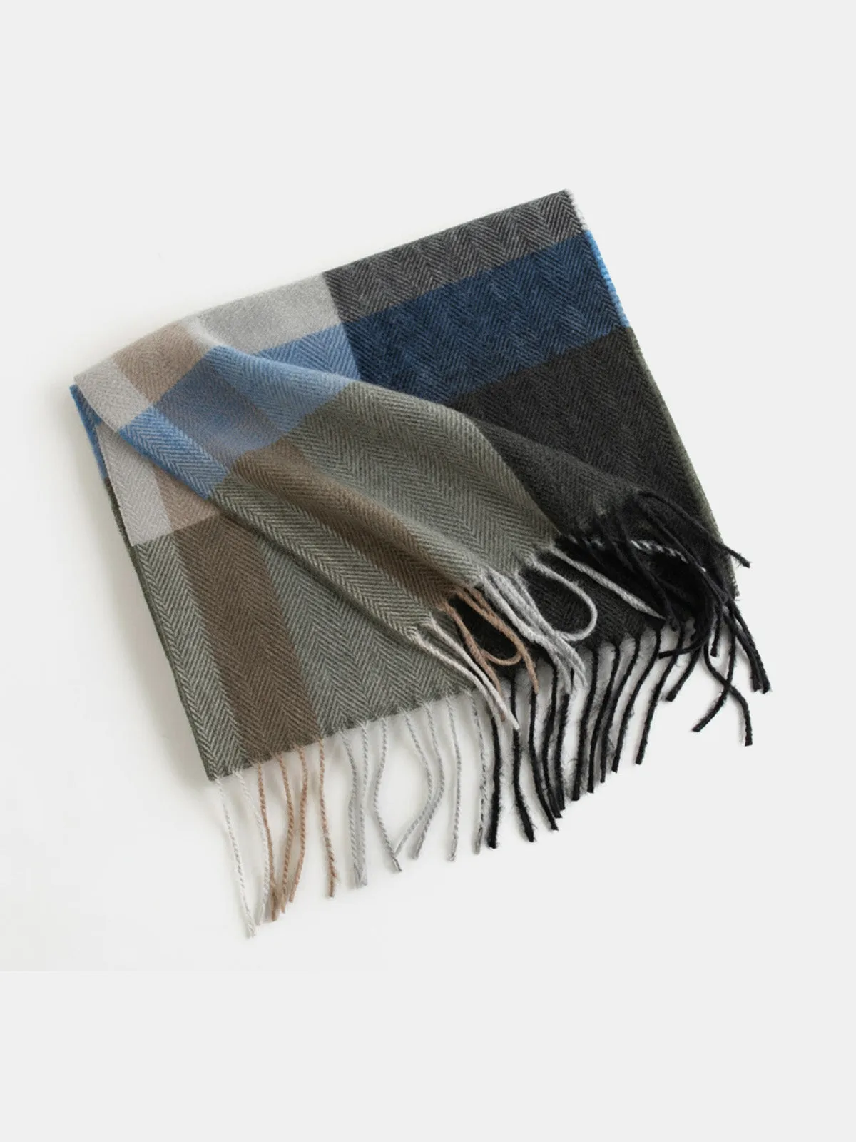 Classic Check Knit Winter Scarf sold by Eleven Oasis product image thumbnail 4