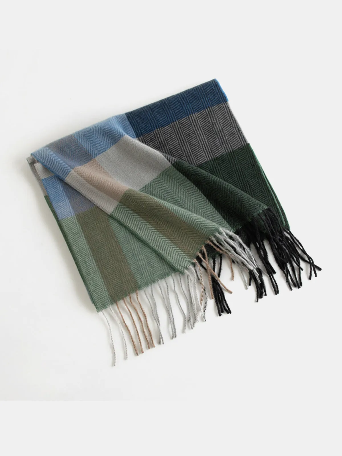 Classic Check Knit Winter Scarf sold by Eleven Oasis product image thumbnail 5