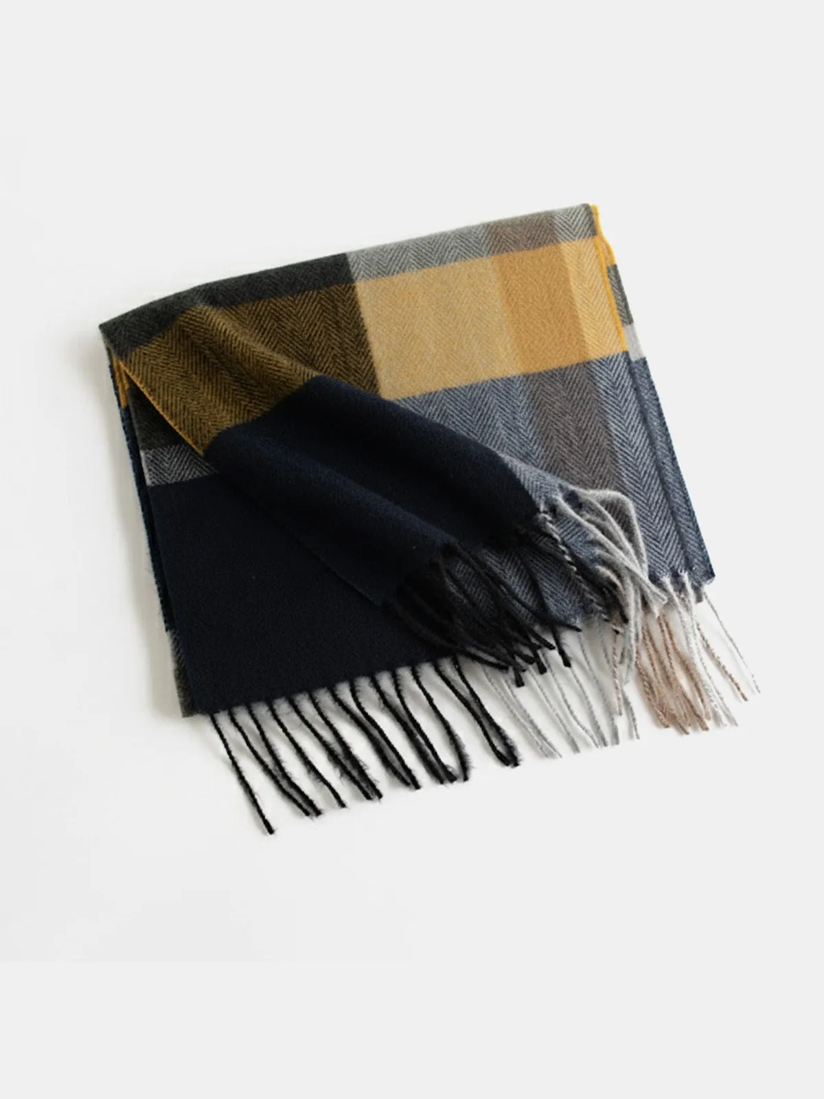 Classic Check Knit Winter Scarf sold by Eleven Oasis