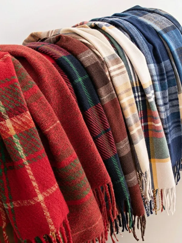 Ultra Soft Plaid Winter Scarf sold by Eleven Oasis