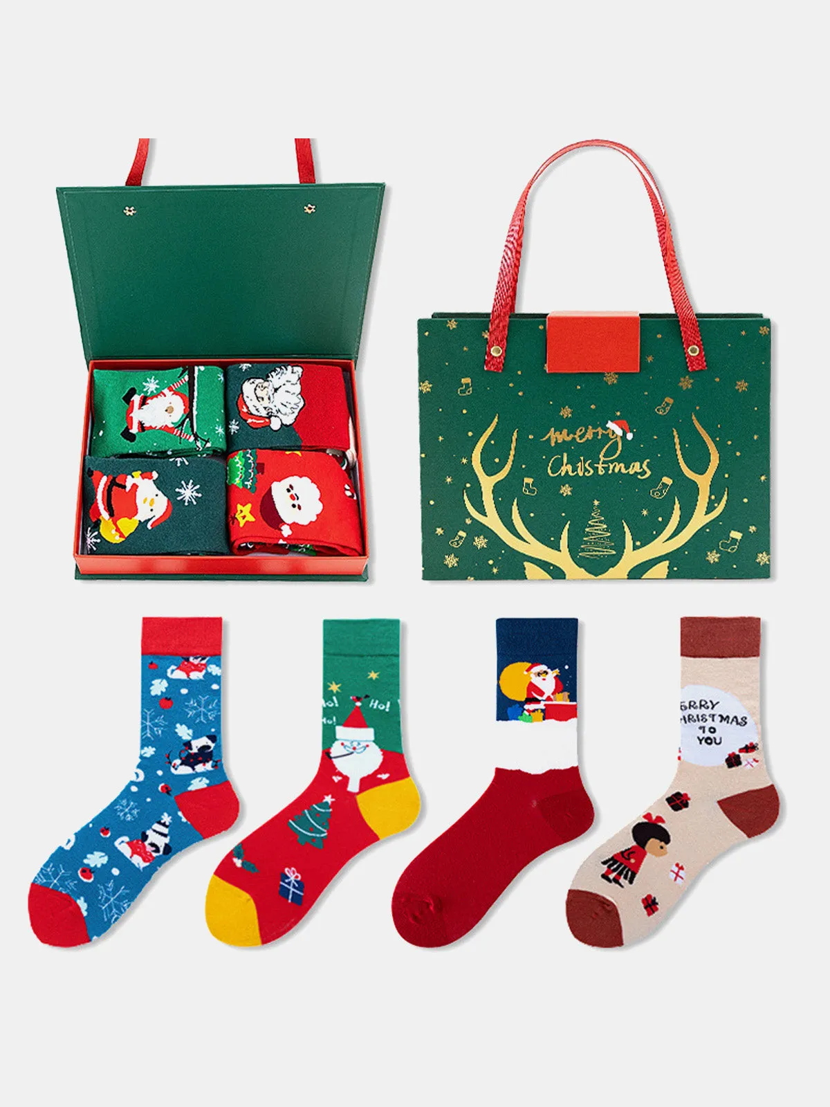 Christmas Socks Gift Set (4 Pairs) sold by Eleven Oasis product image thumbnail 4