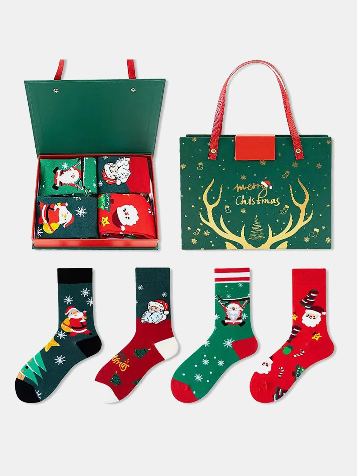 Christmas Socks Gift Set (4 Pairs) sold by Eleven Oasis