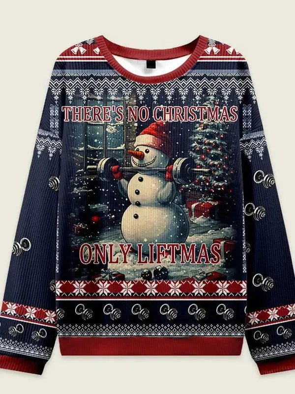 There's No Christmas Only Liftmas Ugly Christmas Sweater sold by Eleven Oasis