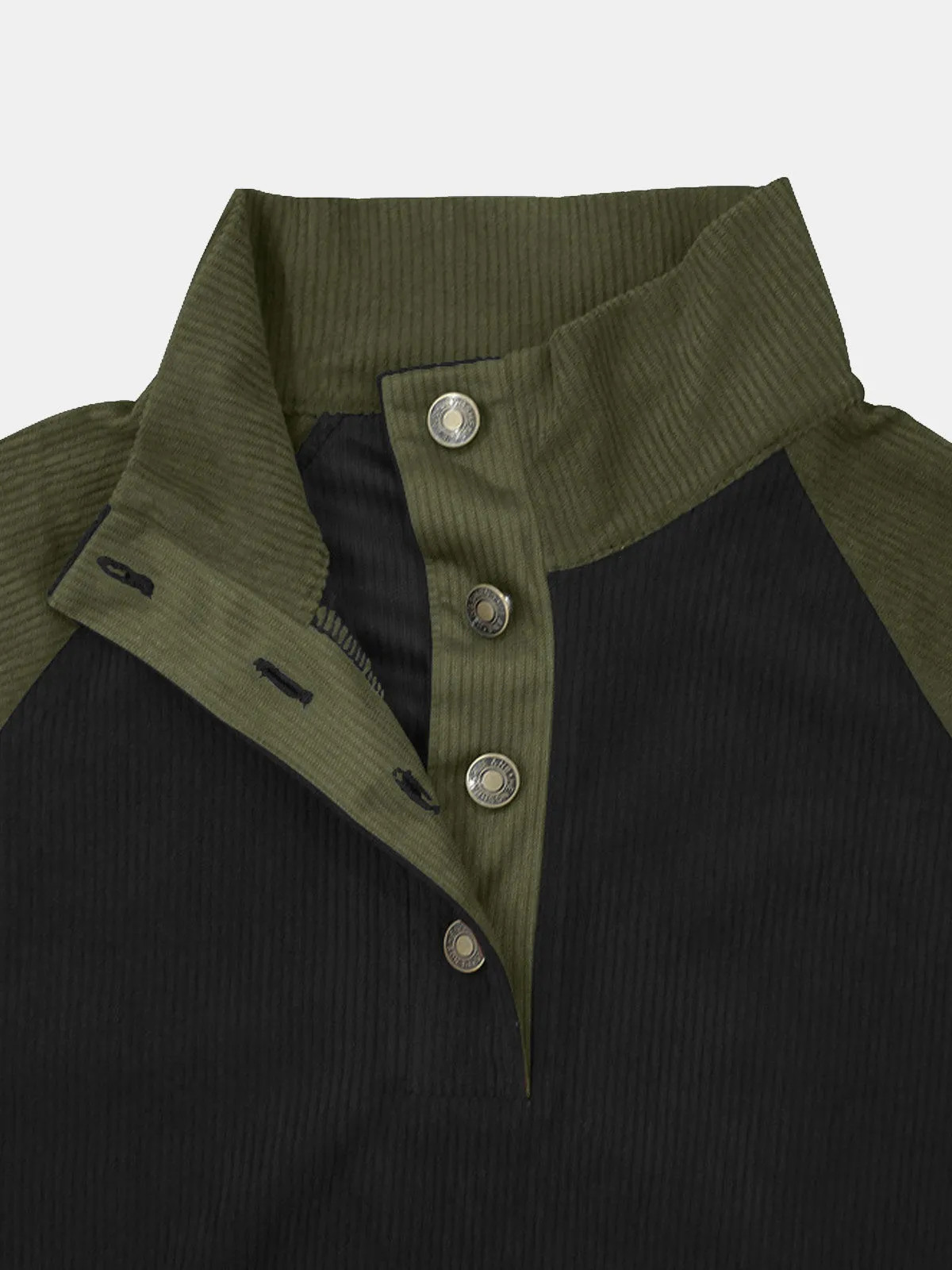 Men's Colorblock Raglan Corduroy Pullover sold by Eleven Oasis product image thumbnail 3