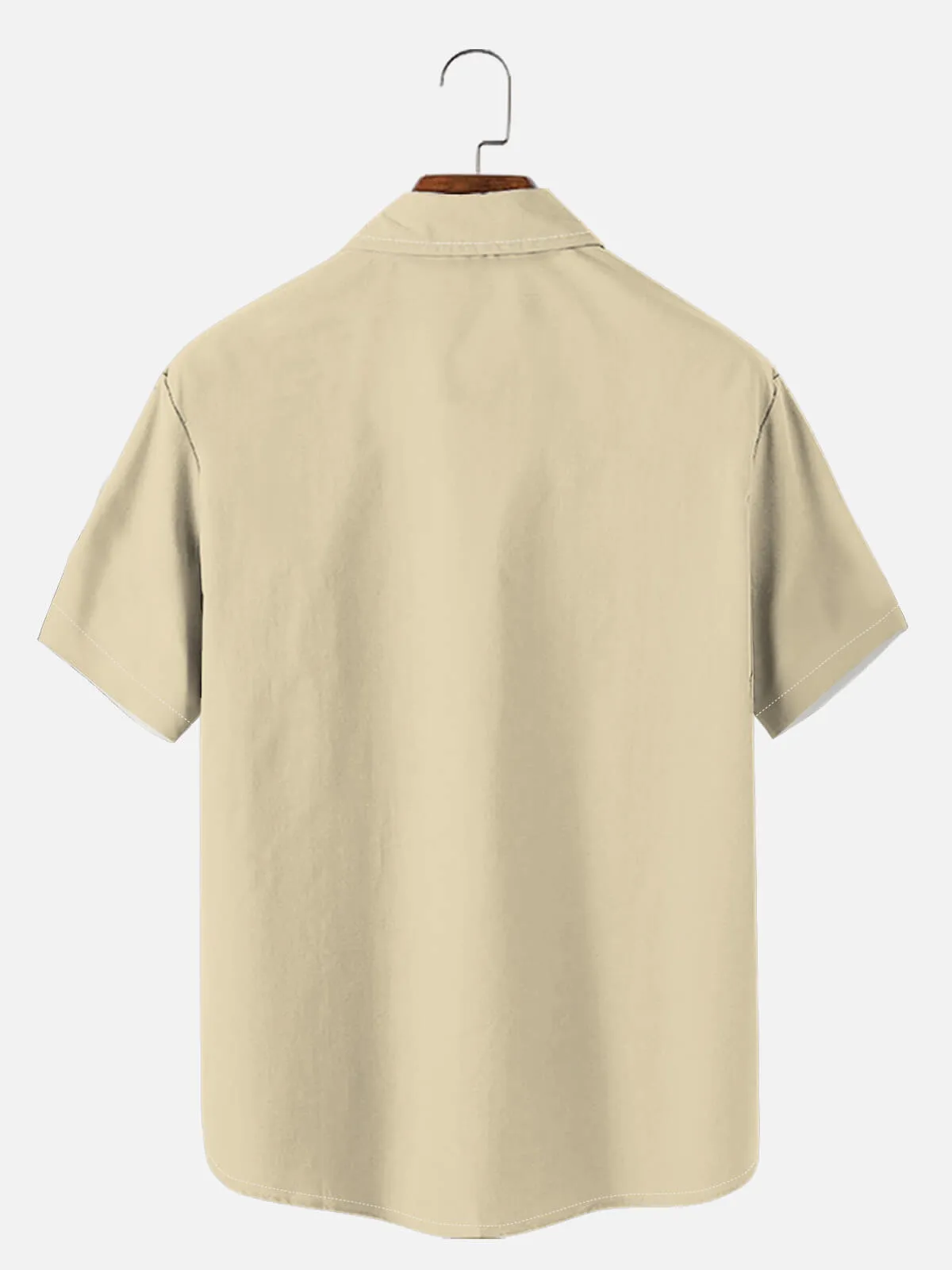 Tall Men's Mid-Century Modern Santa Holiday Short Sleeve Shirt sold by Eleven Oasis product image thumbnail 2