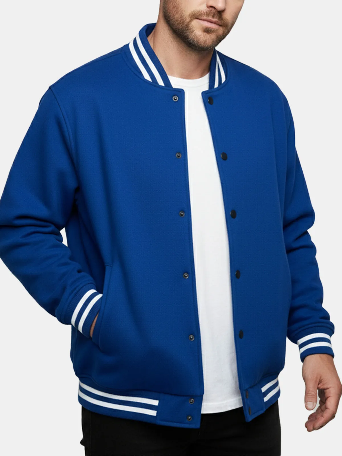 Men's Classic Varsity Bomber Jacket sold by Eleven Oasis product image thumbnail 5