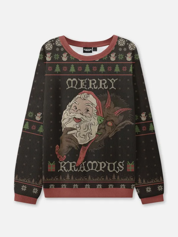 Merry Krampus Vintage Ugly Christmas Sweater sold by Eleven Oasis