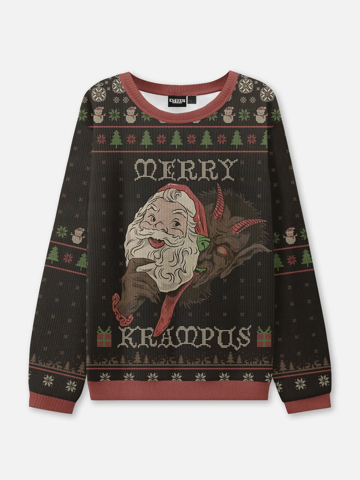 Merry Krampus Vintage Ugly Christmas Sweatshirt sold by Eleven Oasis