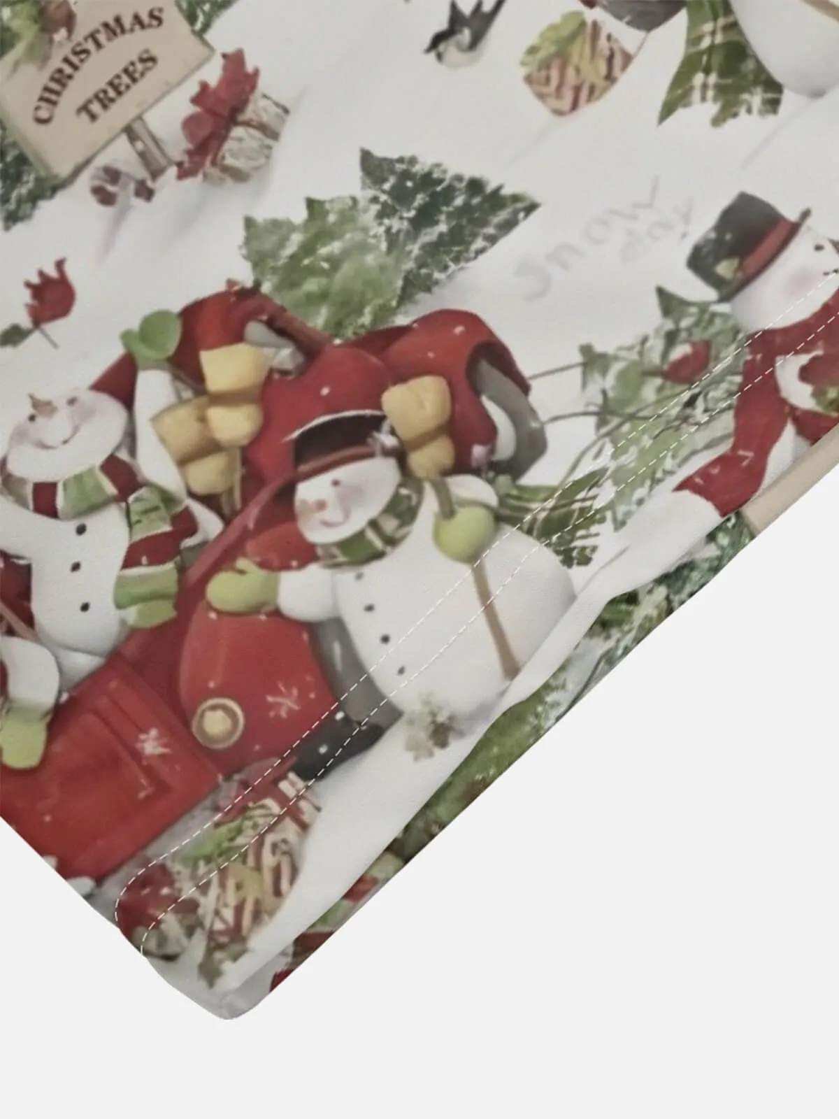 Tall Men's Classic Snowman Holiday All-Over Print Short Sleeve Shirt sold by Eleven Oasis product image thumbnail 4