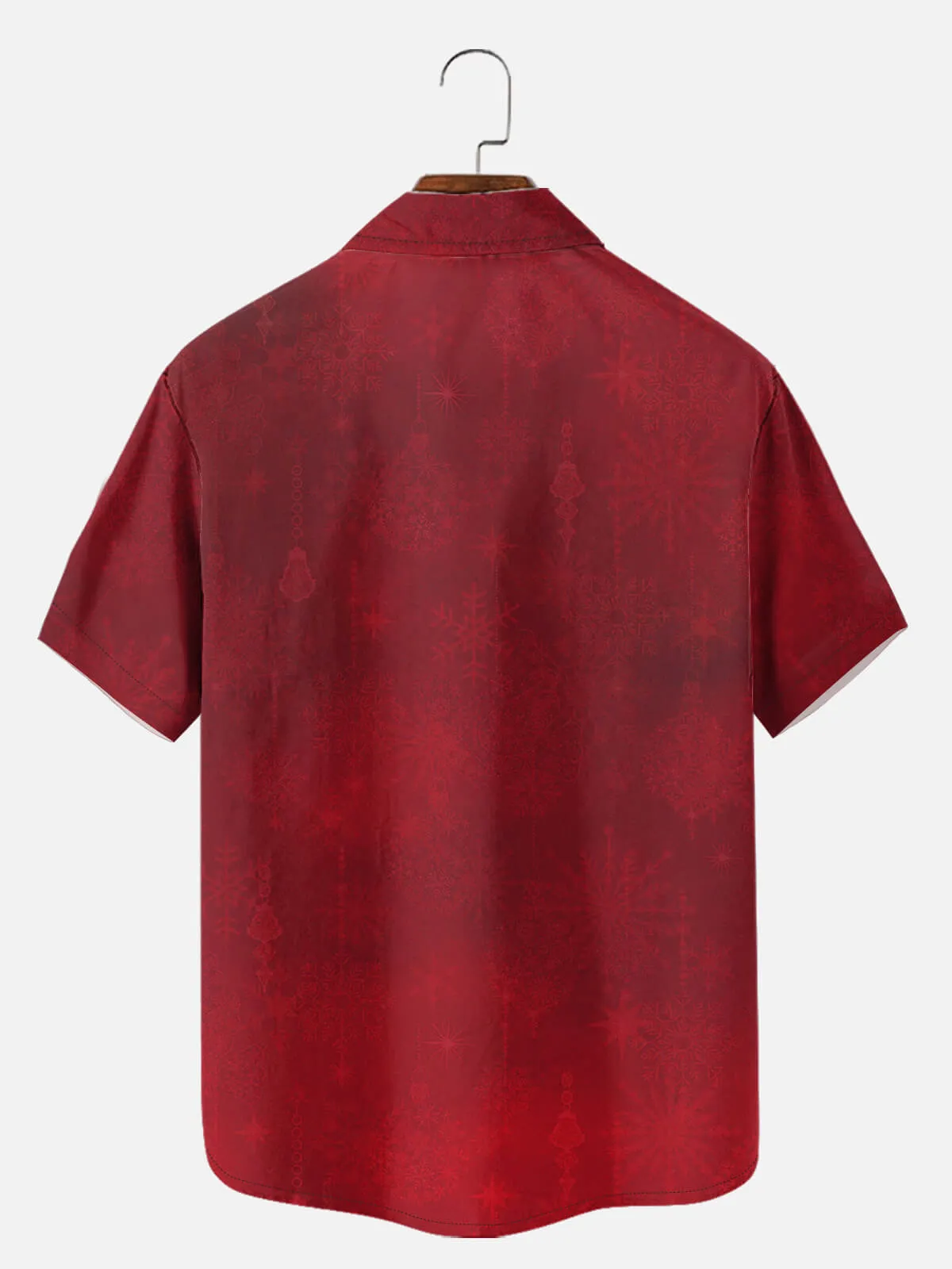 Tall Men's Clinging Frog Optical Illusion Christmas Short Sleeve Shirt sold by Eleven Oasis product image thumbnail 3