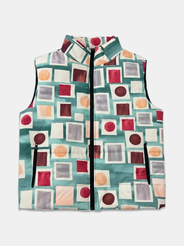 Men's Retro Geometric Padded Vest sold by Eleven Oasis