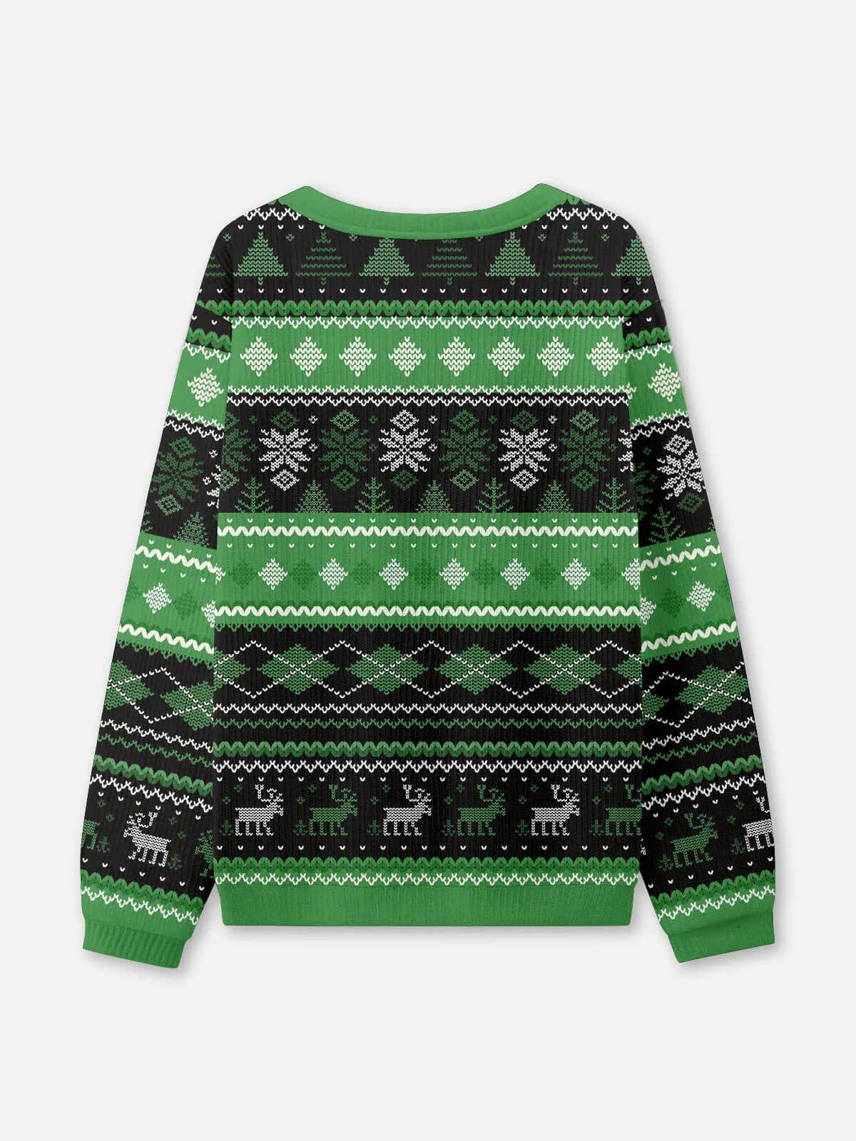 Men's Black & Red Modern Reindeer Ugly Christmas Sweater sold by Eleven Oasis product image thumbnail 4