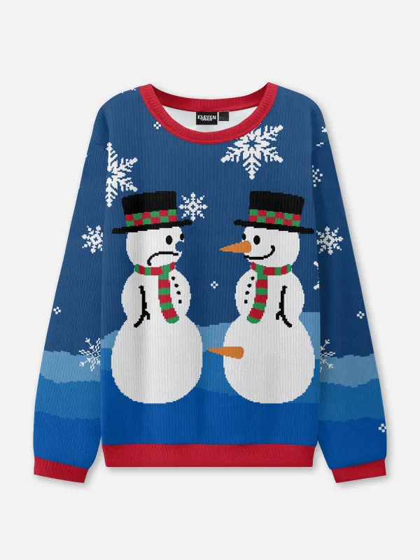 Stolen Carrot Snowman Ugly Christmas Sweater sold by Eleven Oasis