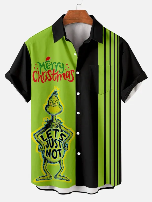 Men¡¯s Merry Christmas Grinch Let¡¯s Just Not Short Sleeve Shirt sold by Eleven Oasis