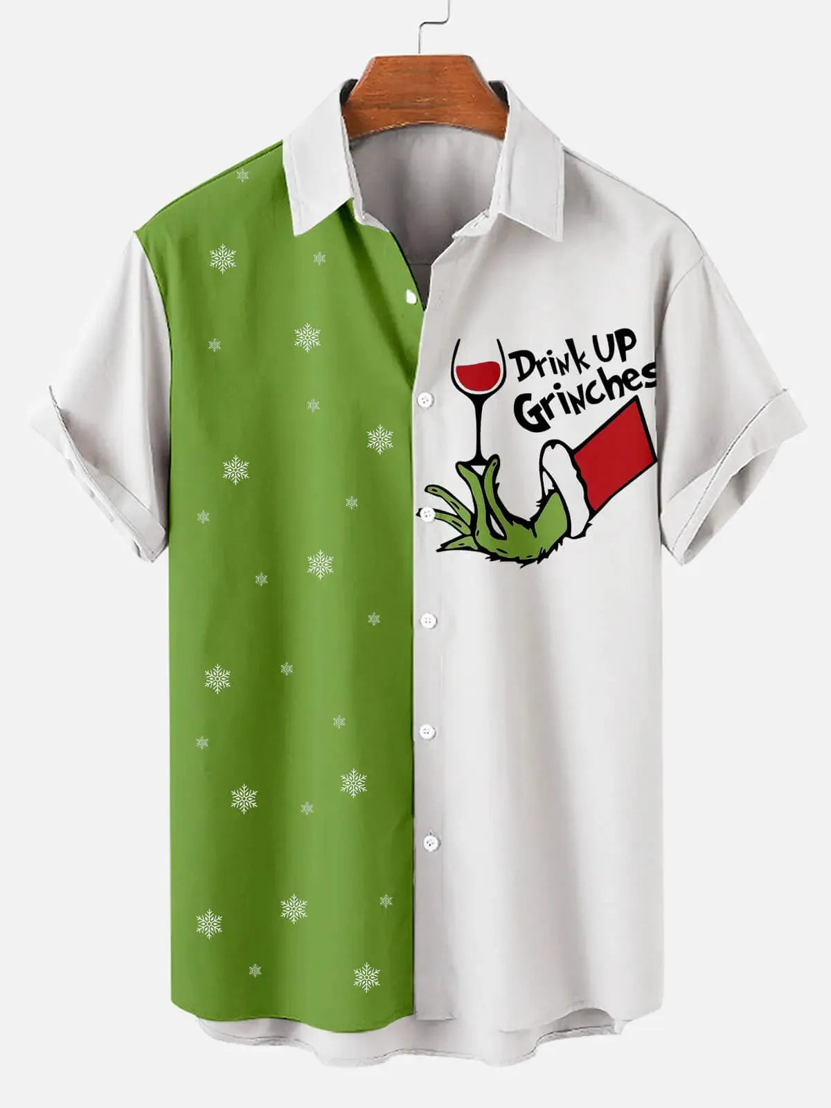 Men's Drink Up Grinches Christmas Short Sleeve Shirt sold by Eleven Oasis