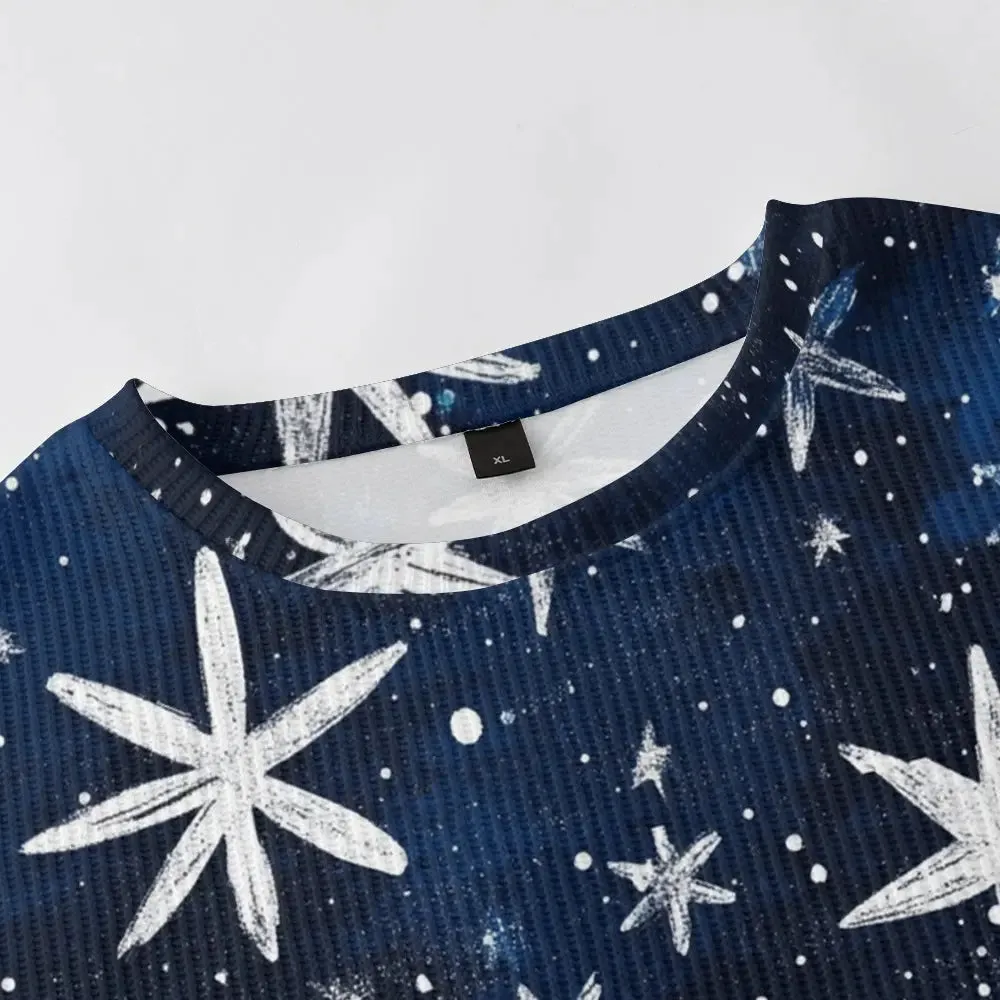 Navy and White Star Pattern Knitted Sweatshirt sold by Eleven Oasis product image thumbnail 4