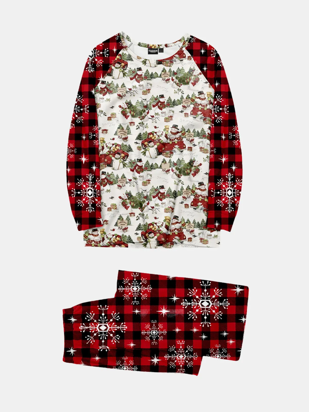 Snowman and Plaid Pajama Set sold by Eleven Oasis