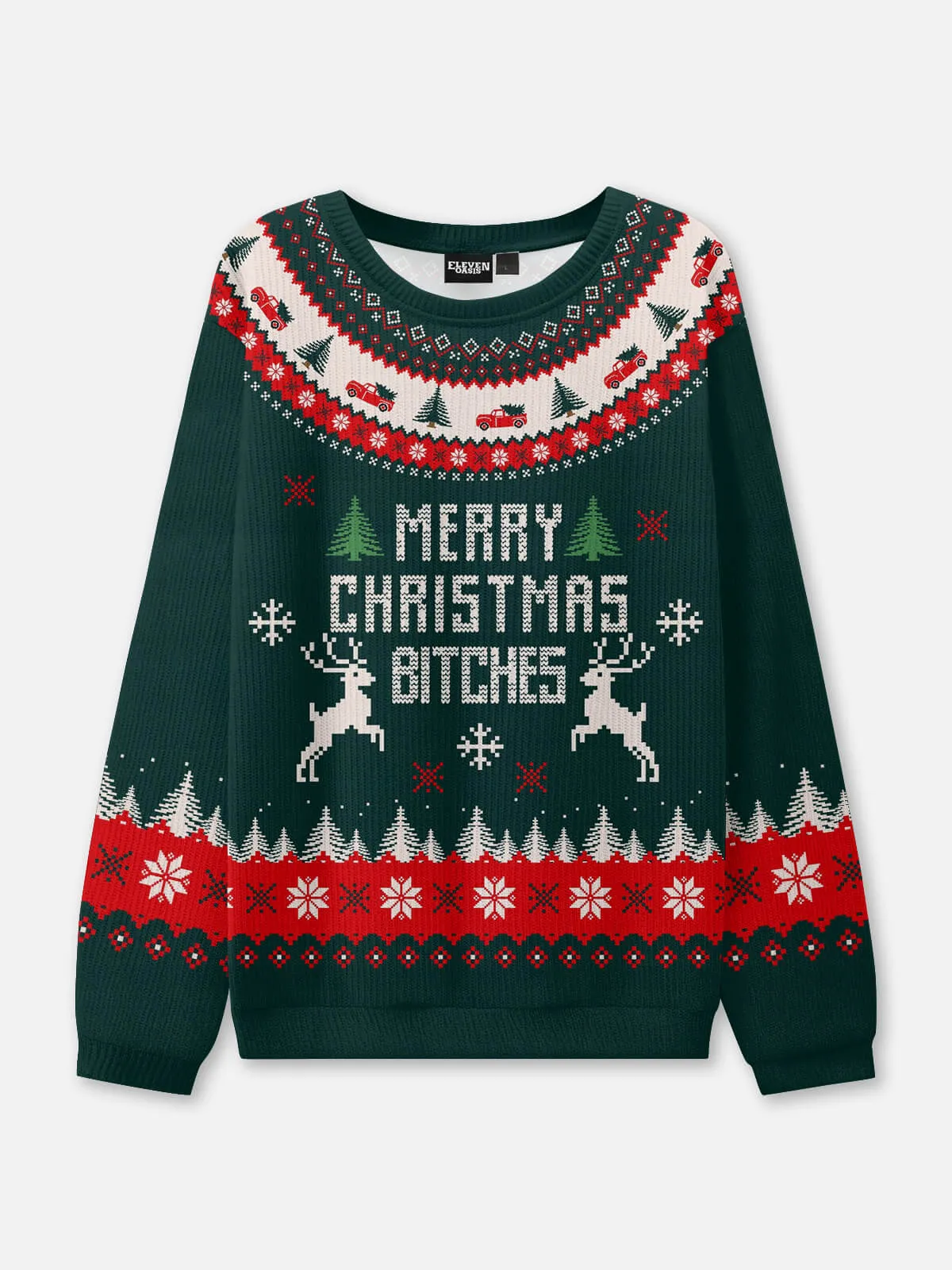 Merry Christmas Bitches Ugly Sweatshirt sold by Eleven Oasis