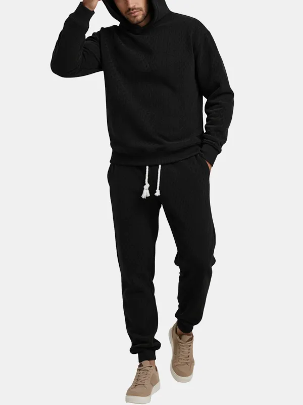 Men's Textured Hoodie Lounge Set sold by Eleven Oasis