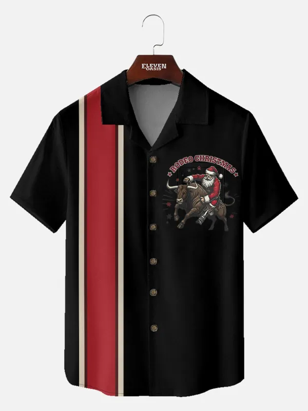 Men's Rodeo Christmas Short Sleeve Shirt sold by Eleven Oasis