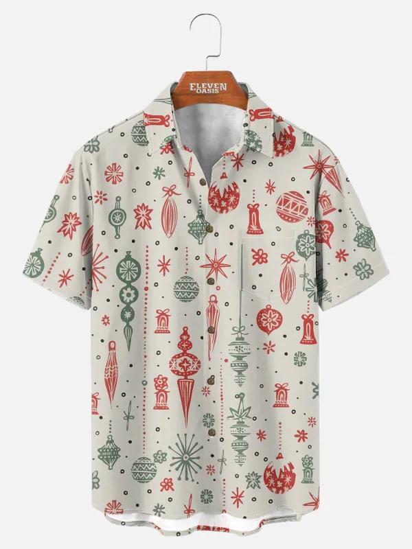 Men's Retro Ornament Print Short Sleeve Shirt sold by Eleven Oasis