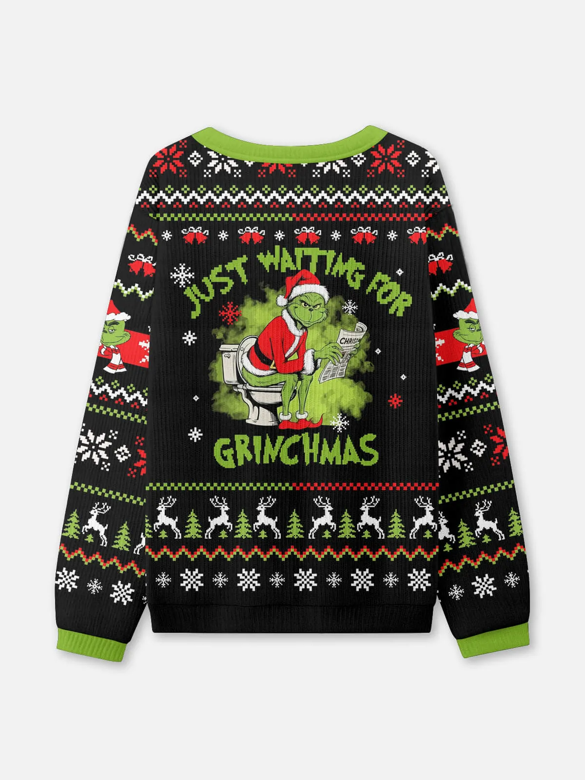 Just Waiting for Grinchmas Ugly Christmas Sweatshirt sold by Eleven Oasis product image thumbnail 2