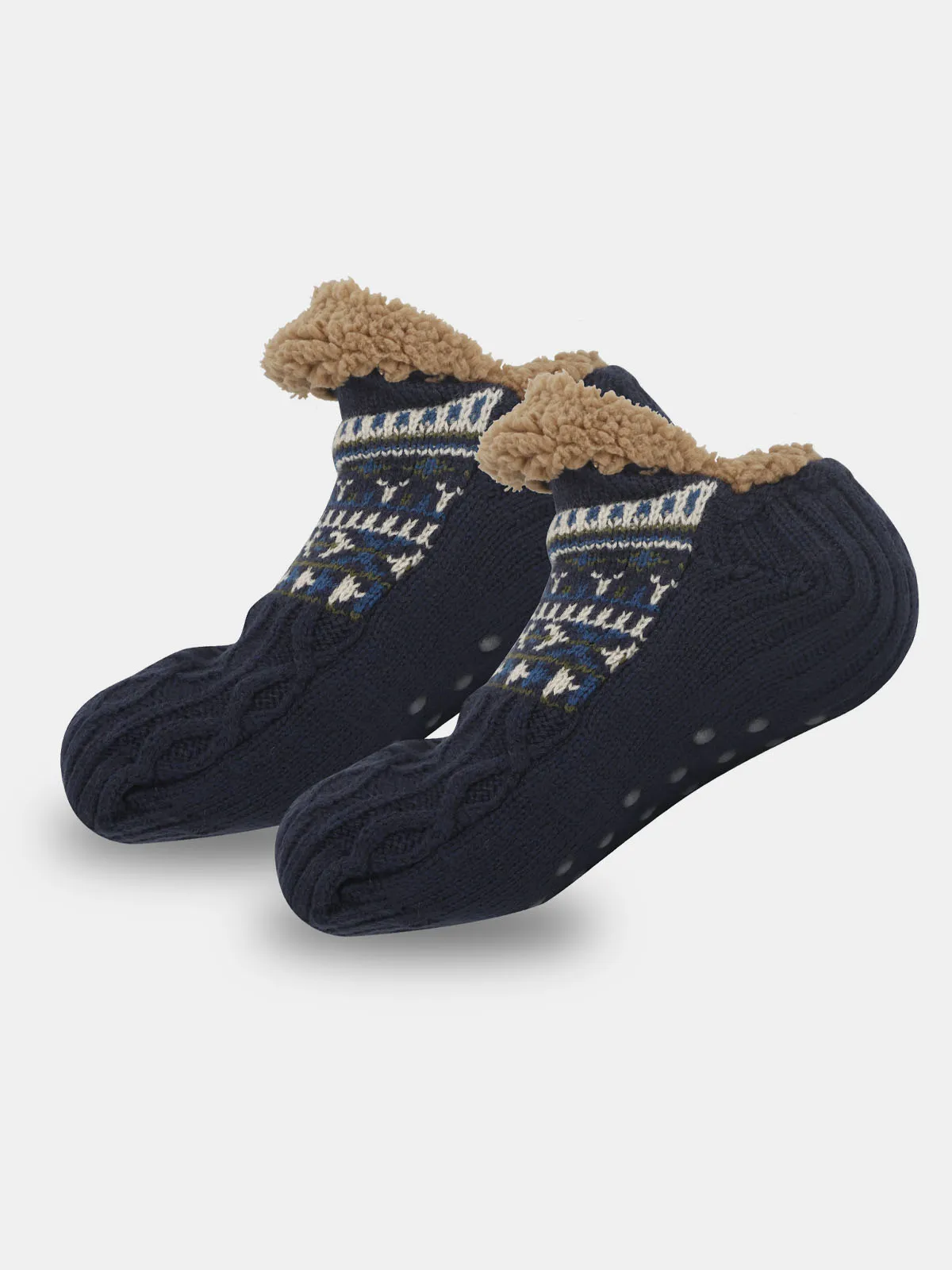 Cable Knit Indoor Slipper Socks sold by Eleven Oasis product image thumbnail 5